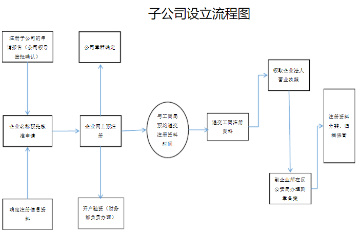 有限公司設立子公司流程圖